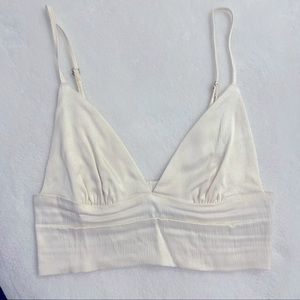 ZARA white crop top
